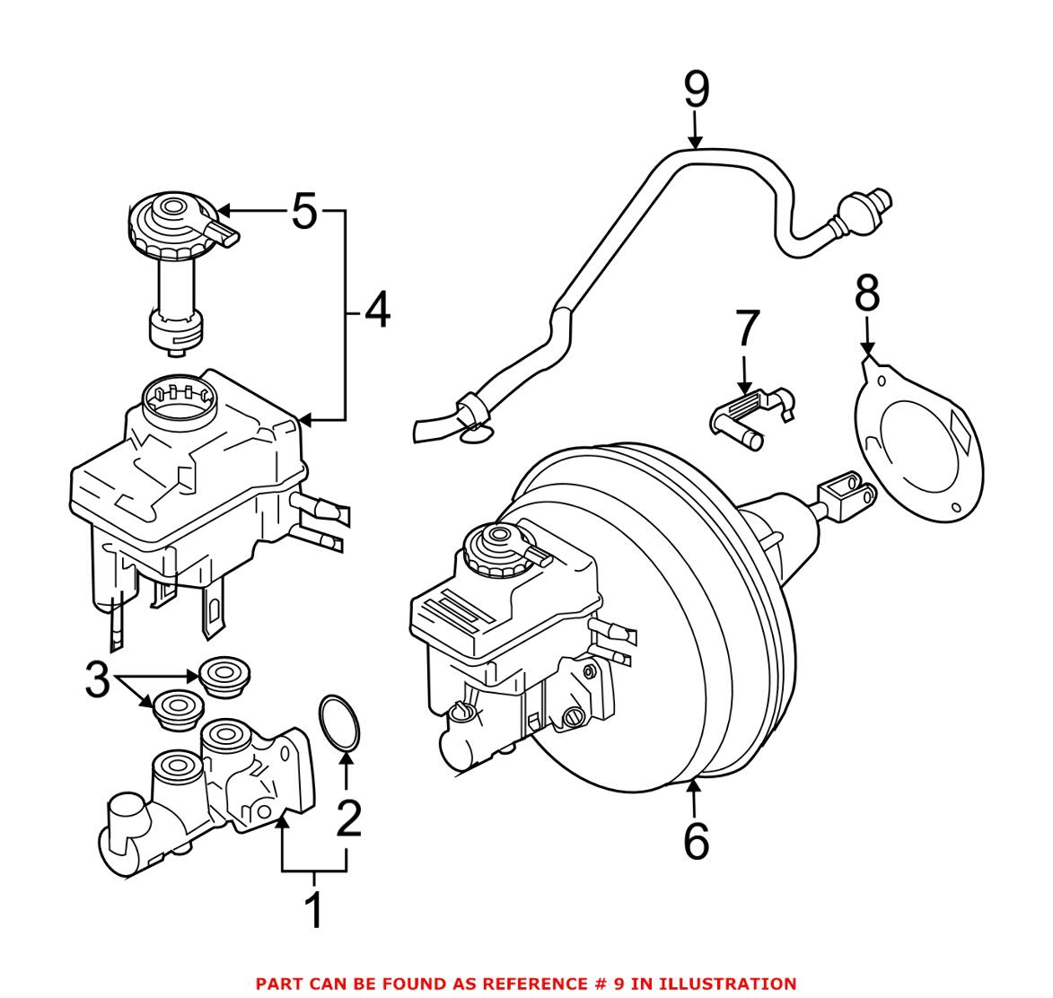 BMW Brake Booster Vacuum Hose 11667610751